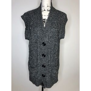 Carolyn Taylor Long Cardigan Sweater Vest - size L